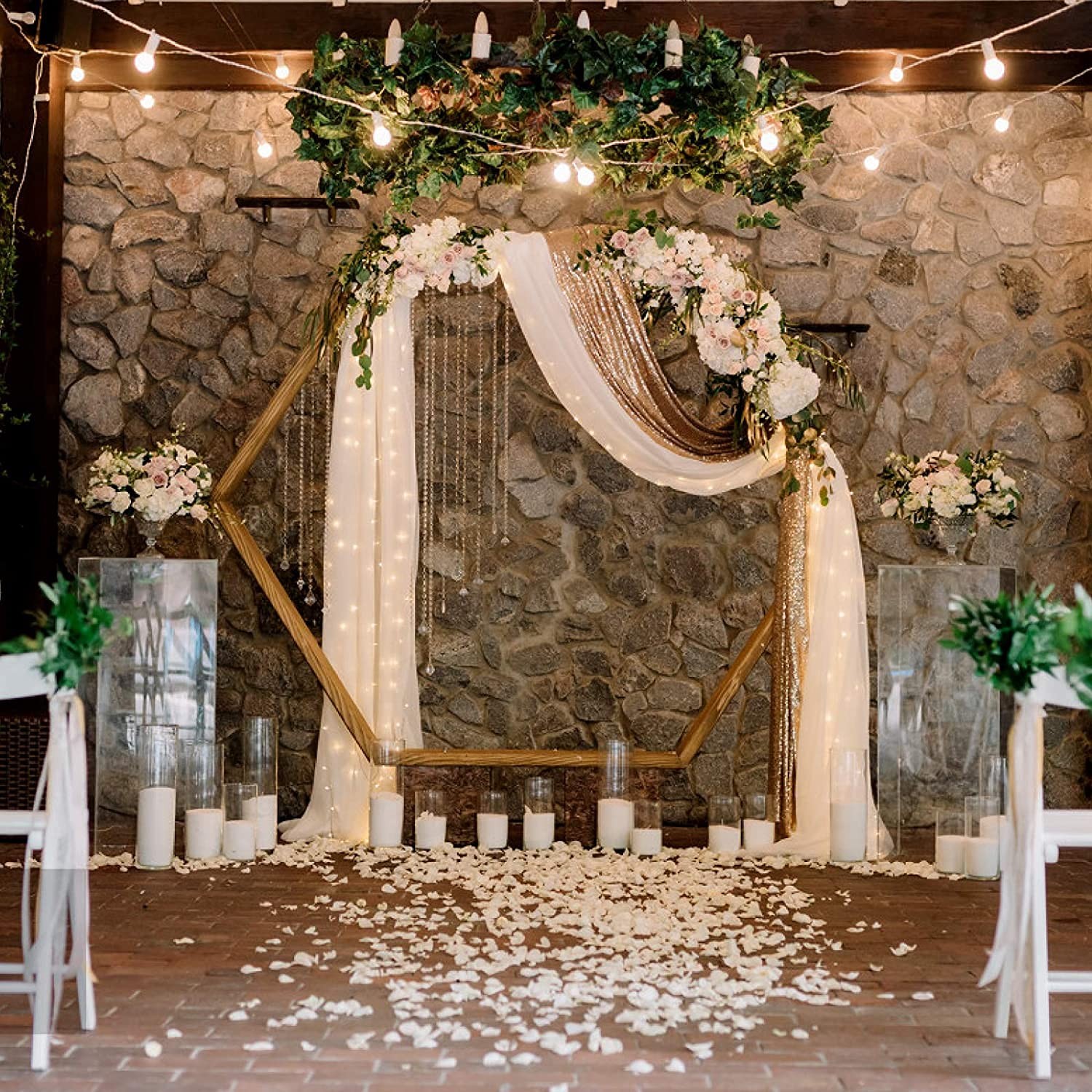 3000pcs White Rose Petals, Artificial Non-Woven, Wedding Decorations, Party