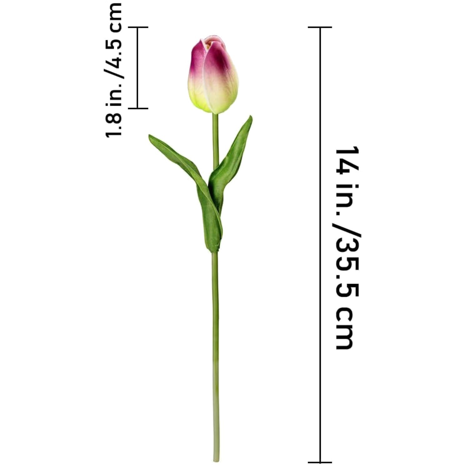 Vibrant Artificial Tulips – Realistic PU Material, 14″ Tall