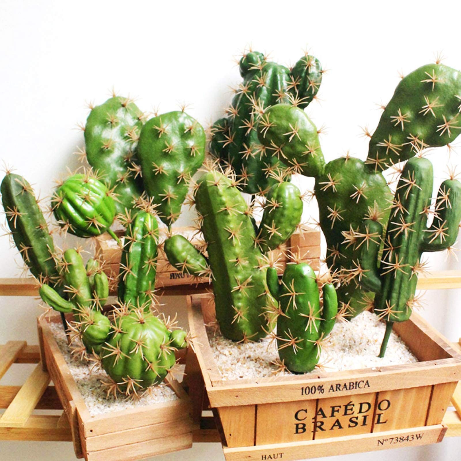 N|A 10 PCS Faux Fake Succulents Artificial Cactus DecorFaux Cactus Cacti Plan…