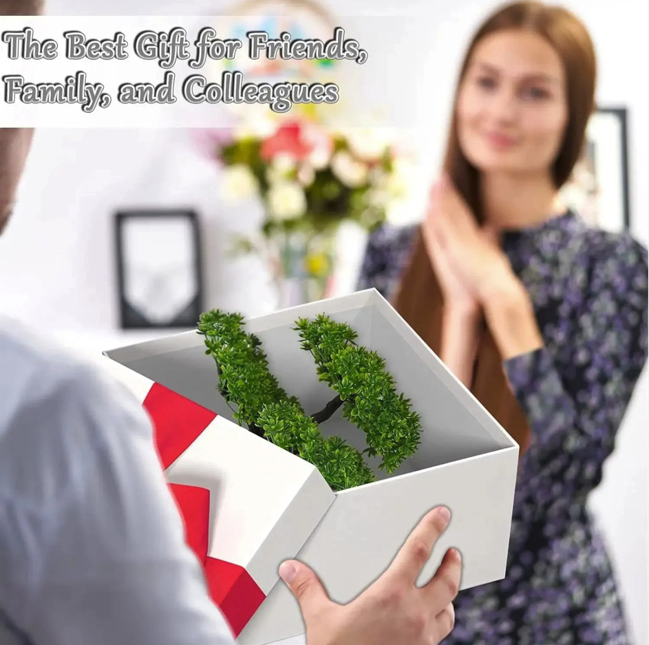 1pc Artificial Bonsai Plant Fake Flower Tree Potted Table Decor – NEW
