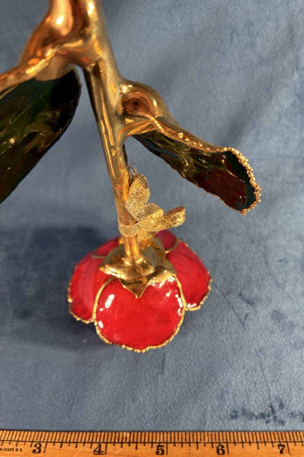 24k & Enamel Preserved Real Red Rose With Forever Keepsake