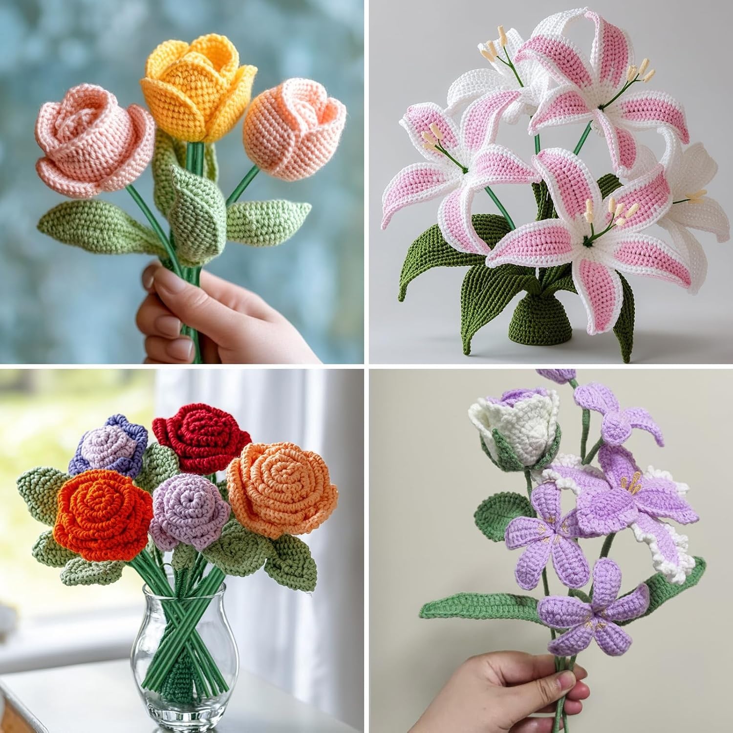Floral Wire Stems, 60 Pack Flower Stems, 2 Gauge Green Floral Stem Wire for P…