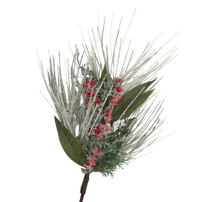 Snowy Long Pine Berry Spray
