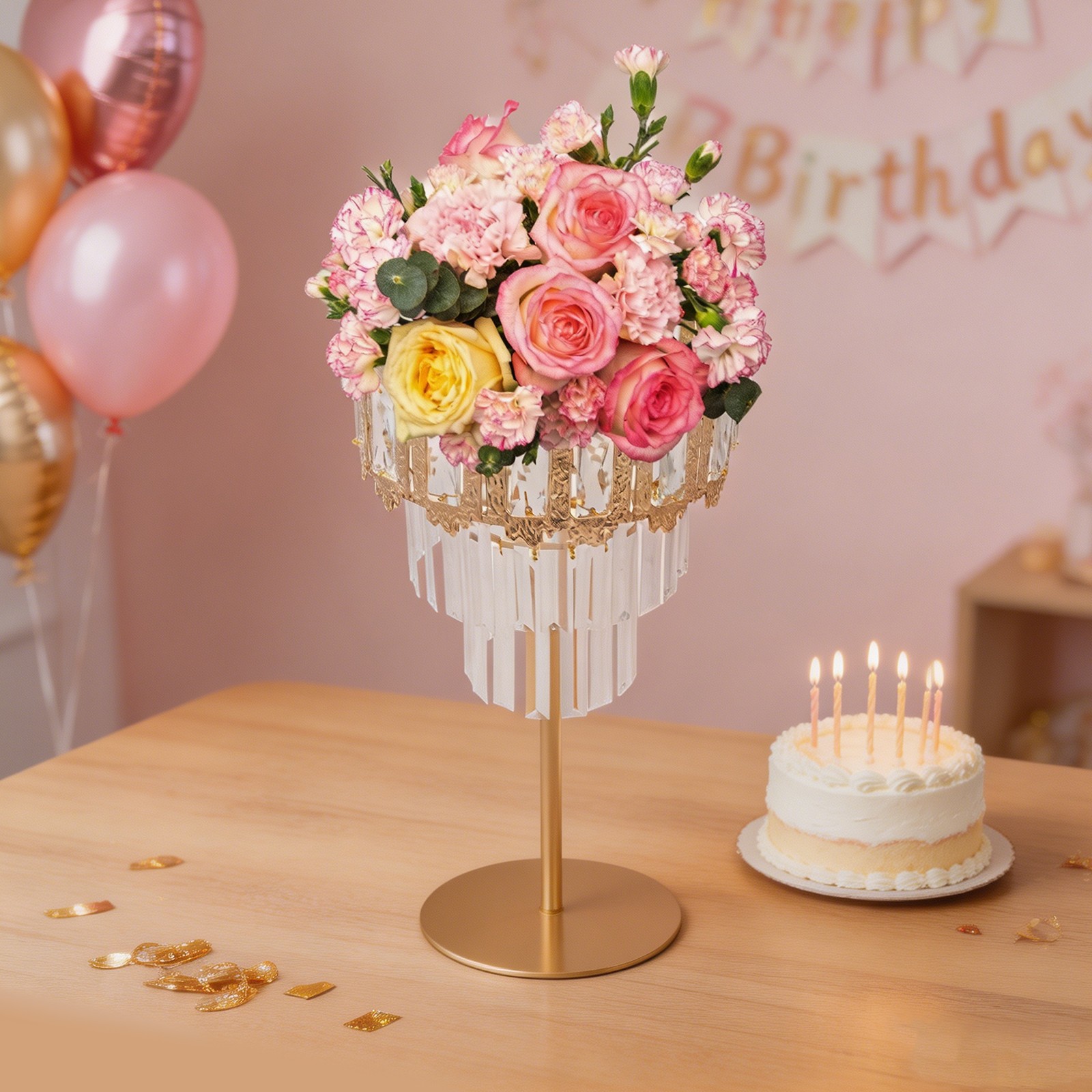 Flower Stand Centerpiece for Birthday Party Weddings Decoration Flowers Stand