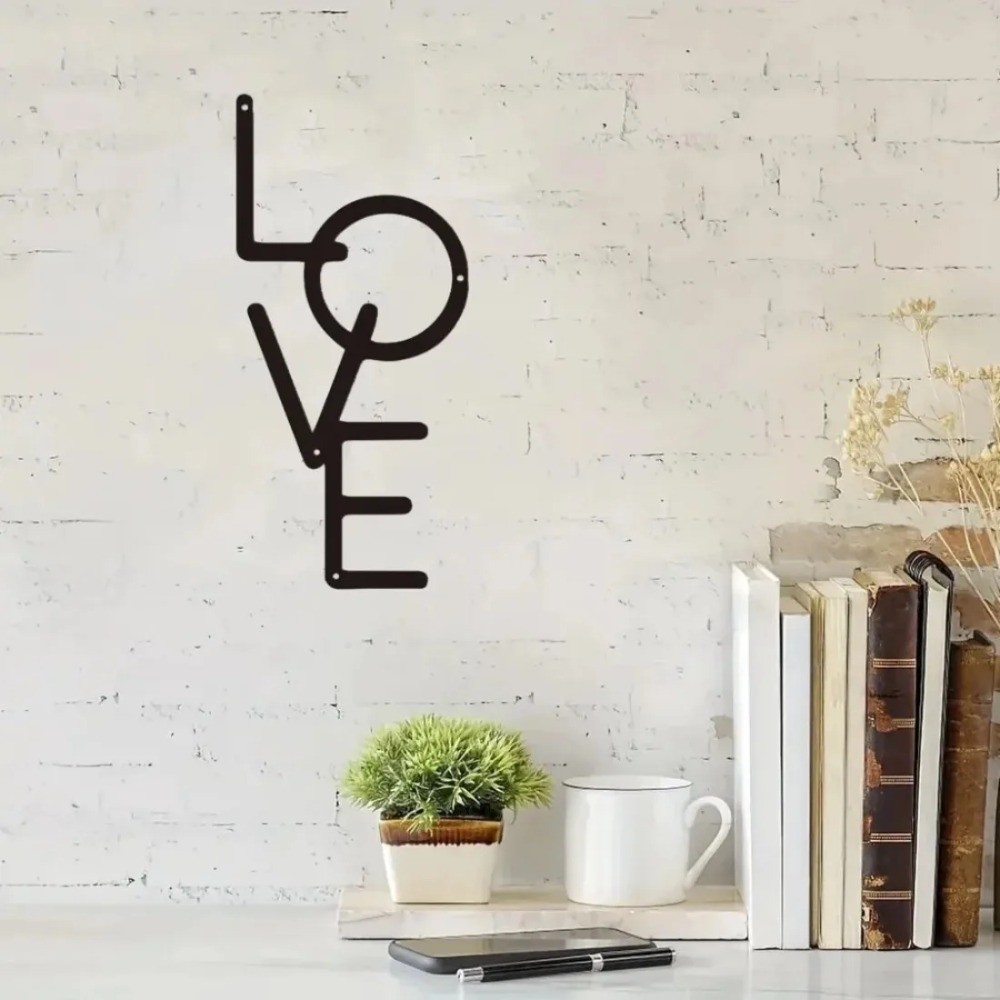 “LOVE” Vintage Metal Sign Wall Art – Nursery Bedroom Living Room Home Decor