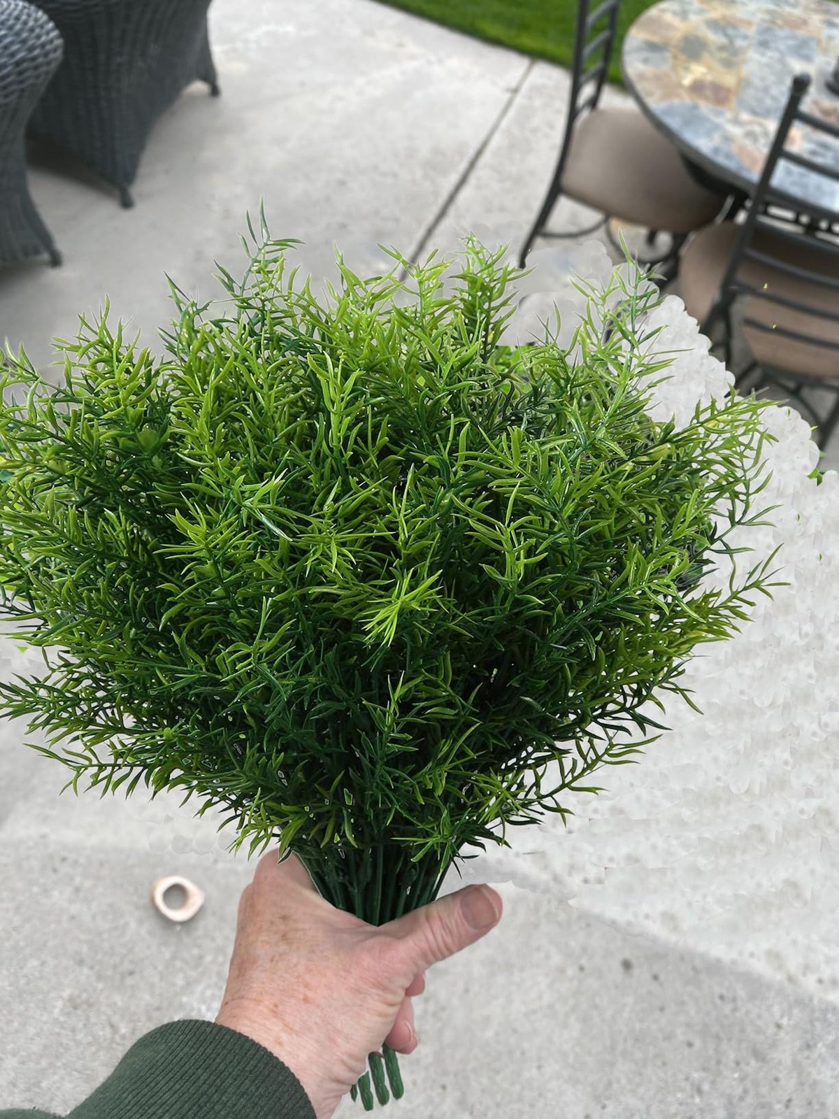Outdoor Faux Plants Greenery Artificial Flowers Fake Boxwood Shrubs UV Resist…