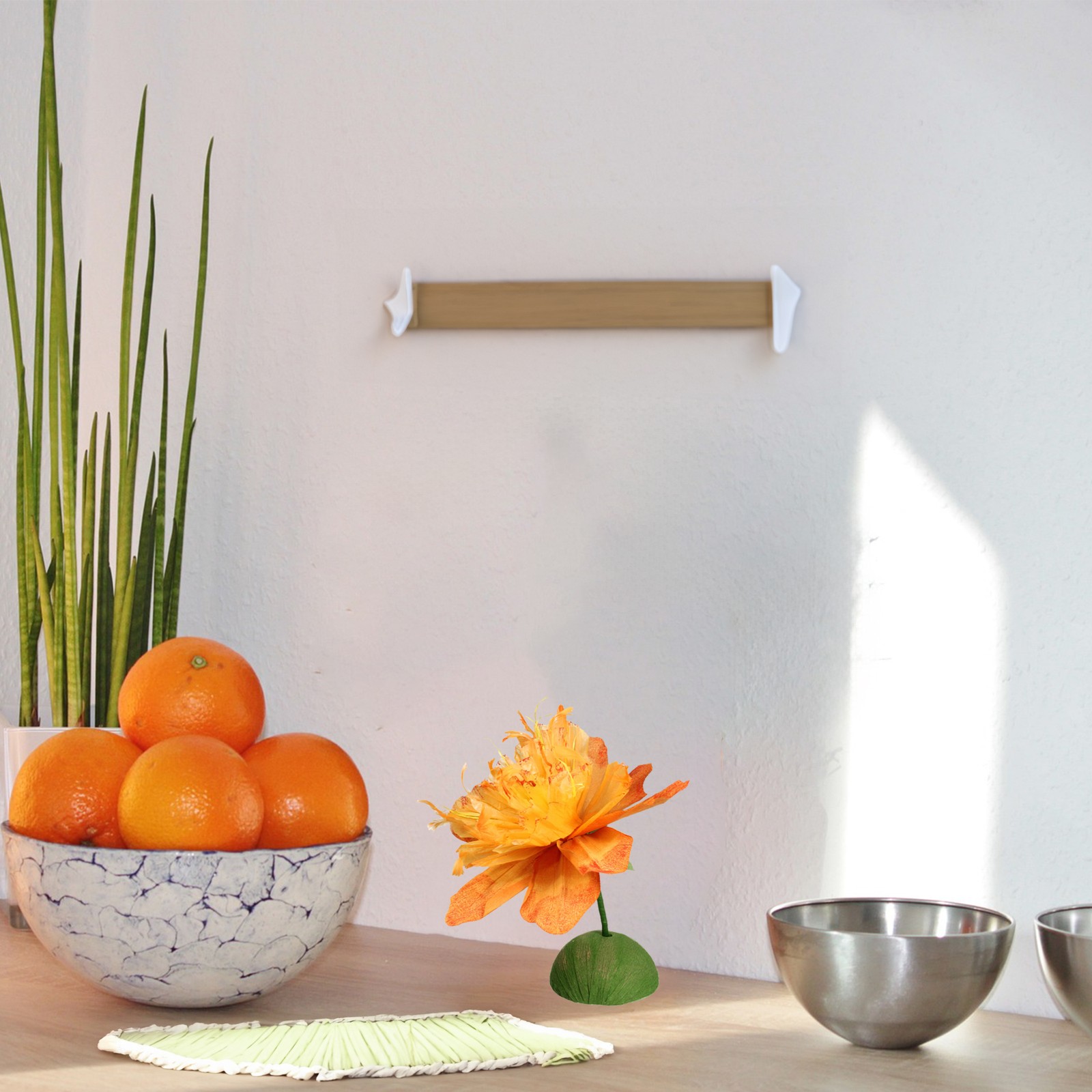 Northlight 26″ Orange and Green Decorative Spring Floral Artificial Craft Stem