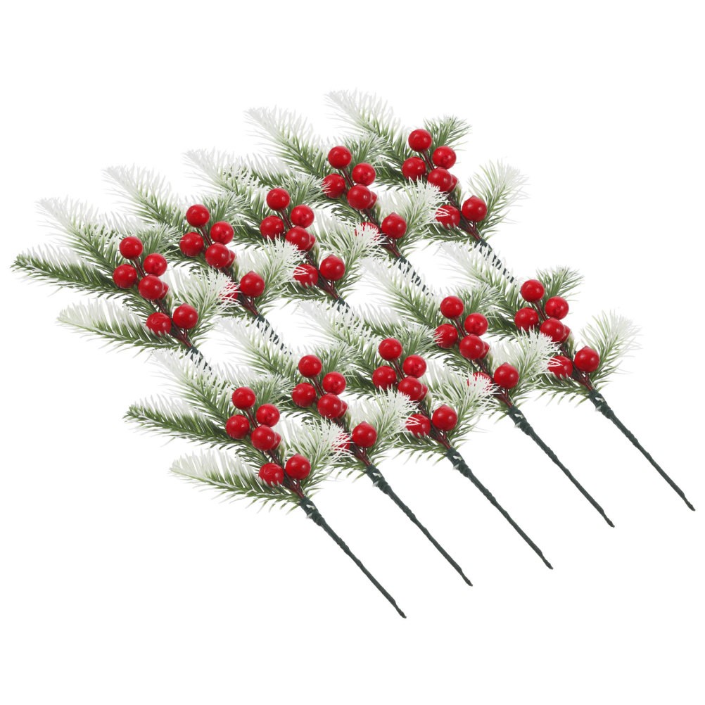 10Pcs Fake Berry Picks Assorted Color for Christmas Ornaments and DIY Projects