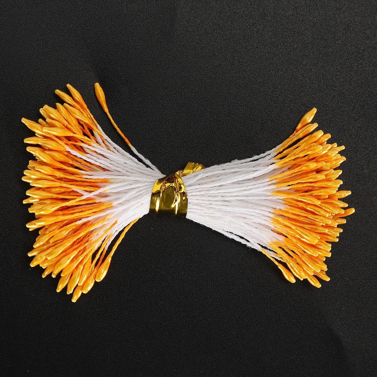 900Pcs Artificial Stamen Gypsum Orange Color Double End Simulation Bouquet Make