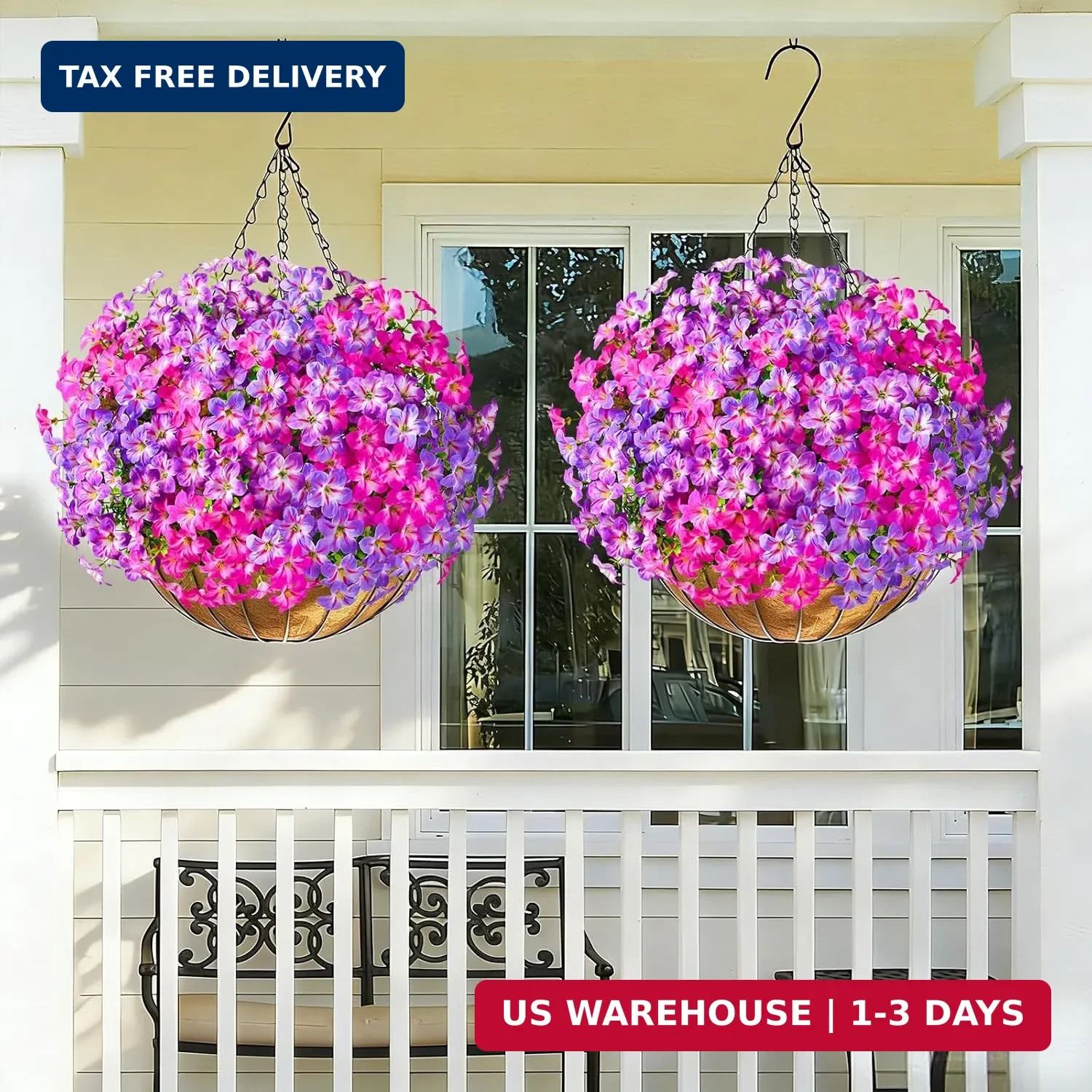 MARTINE MALL 12 Bundles Look Real Artificial Flowers for Outdoors, Realistic Fak