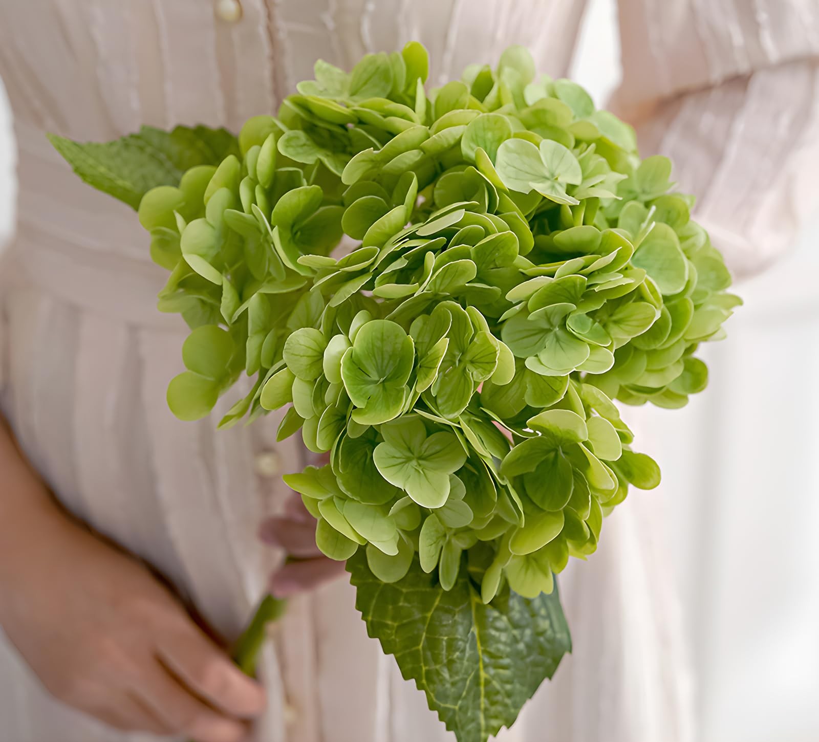 Hortensias artificiales de tacto real de 50 cm con tallo largo Arreglos florales