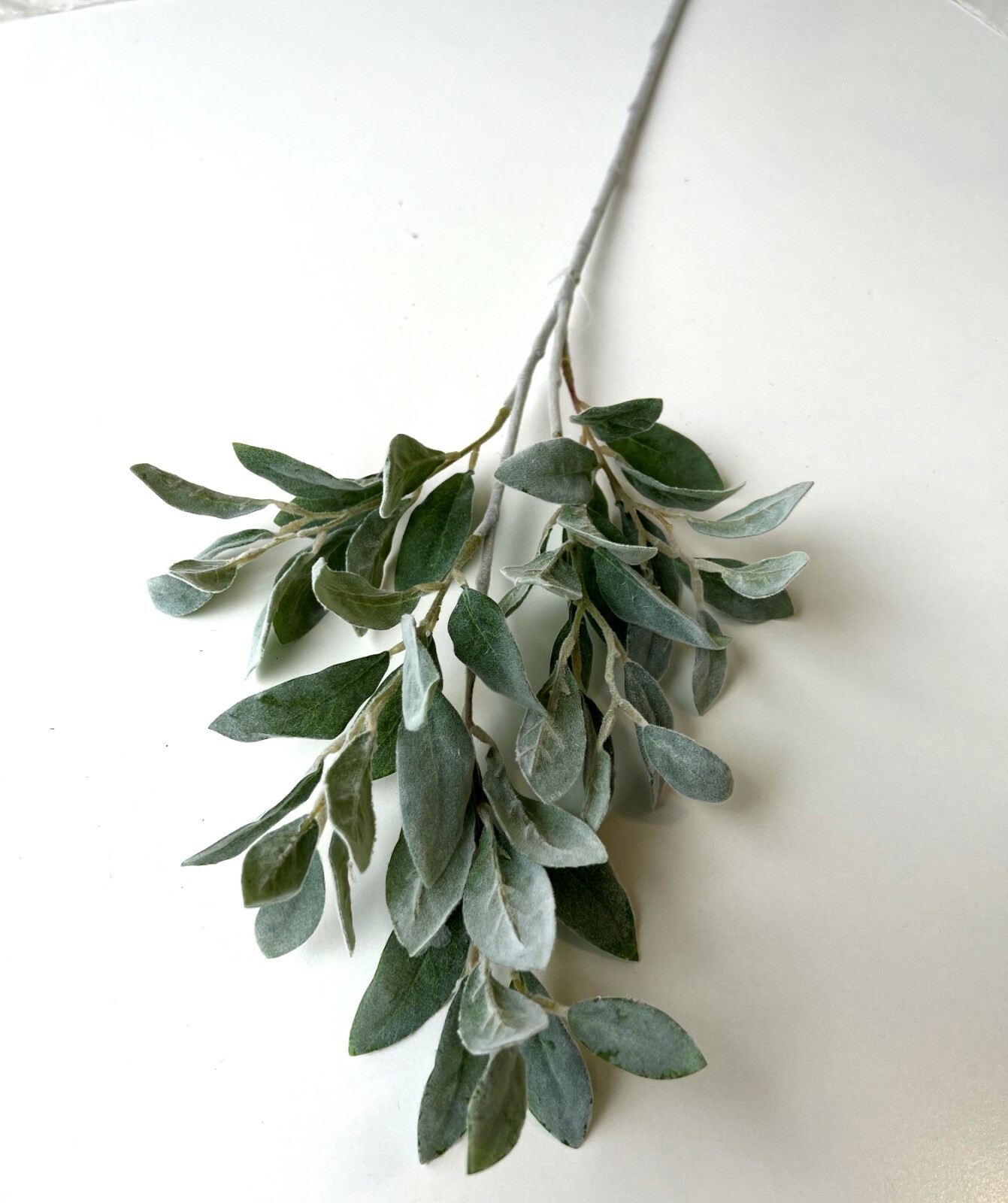 Lambs Ear Spray Artificial Greenery Sage Grey Green Flowers Foliage Leaves Stems