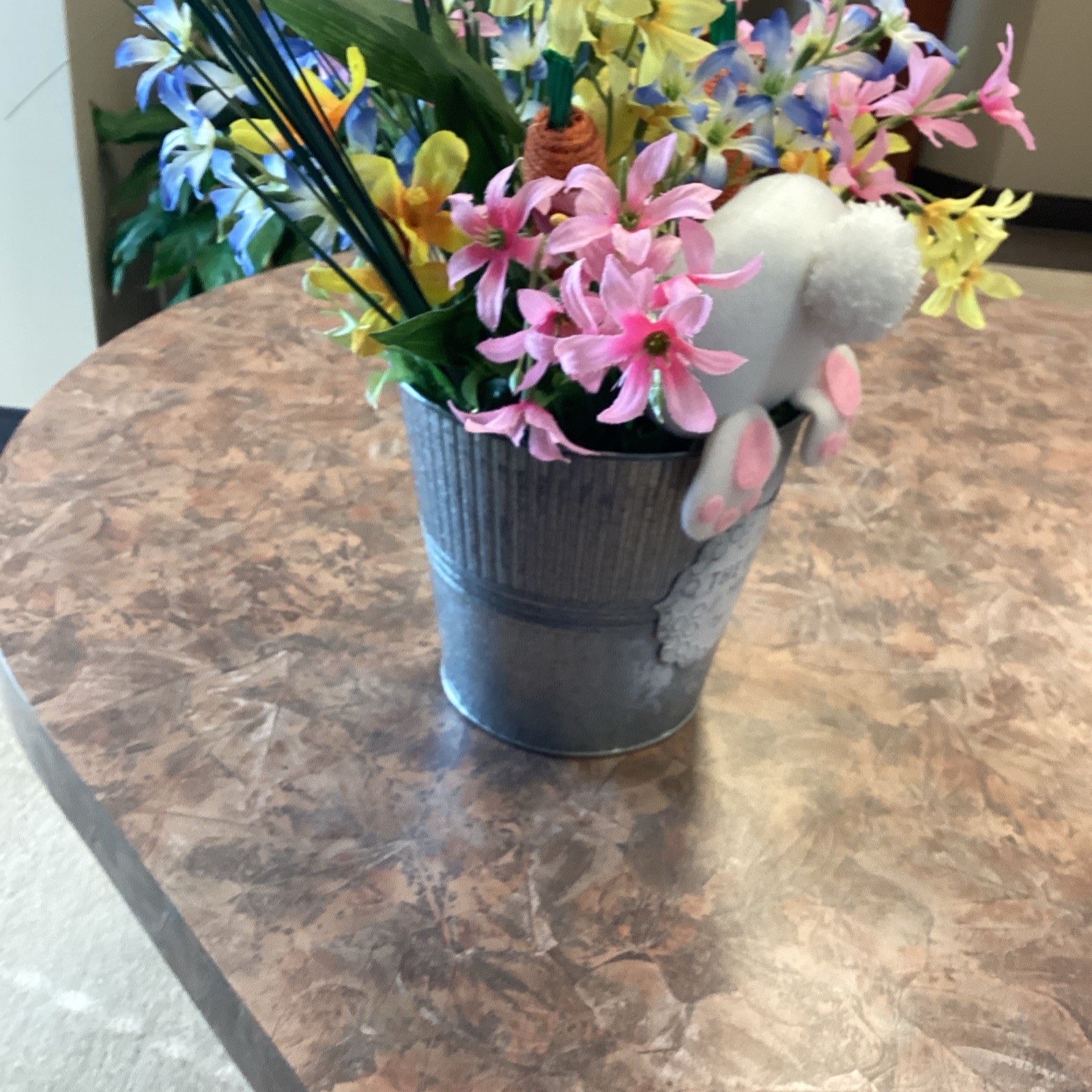 Homemade Easter Spring Daisy Arrangement w/ Bunny Butt