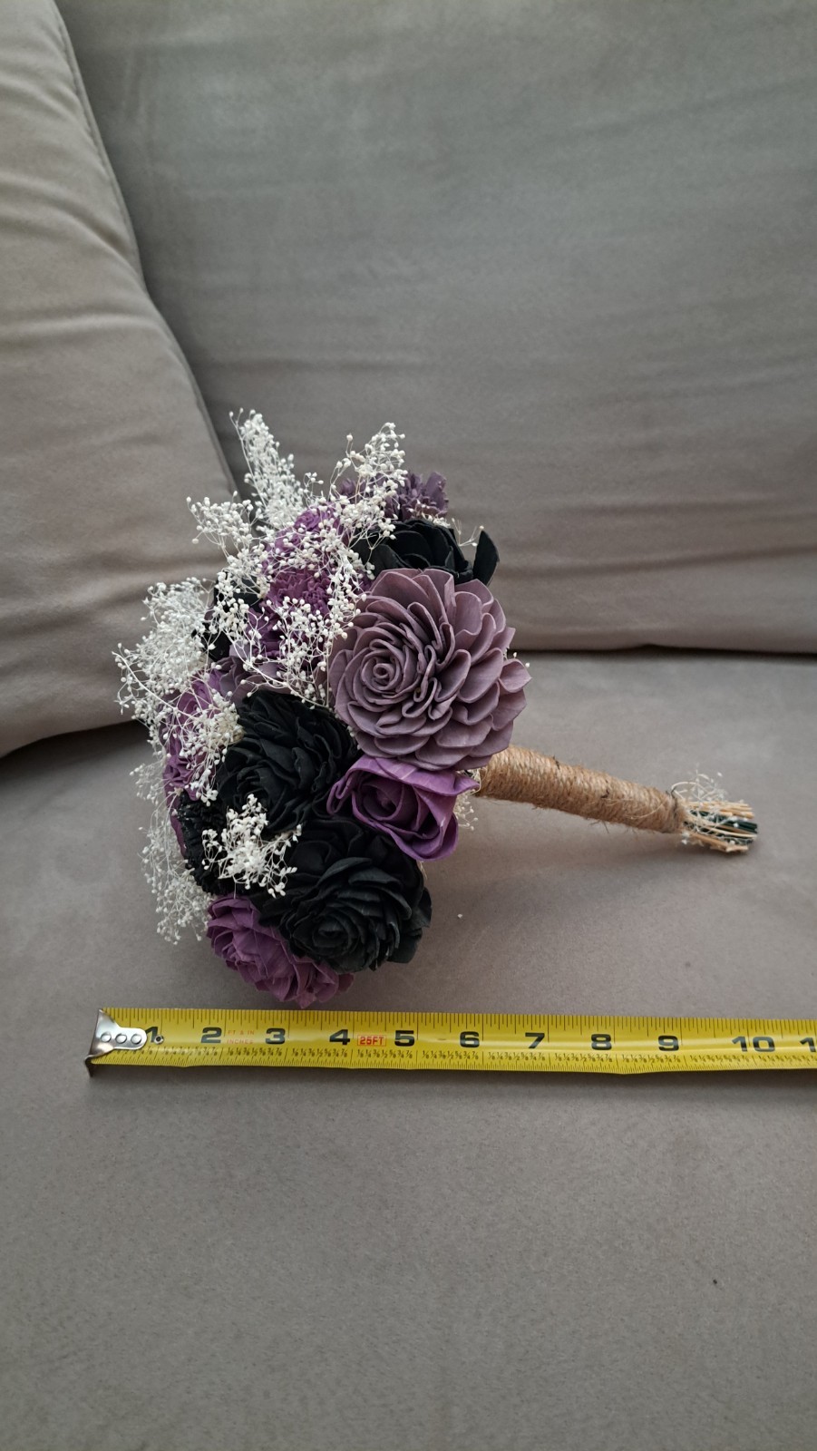 Sola Wood Flower Arrangement Purple And Black Home Decor Gift