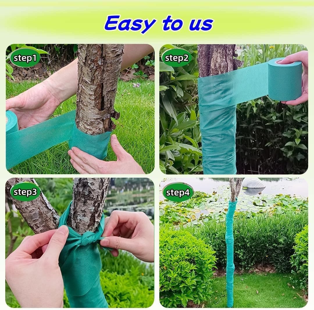 3″ x 120′ Breathable Tree Wrap for Protecting Young Trees from Weather Damage