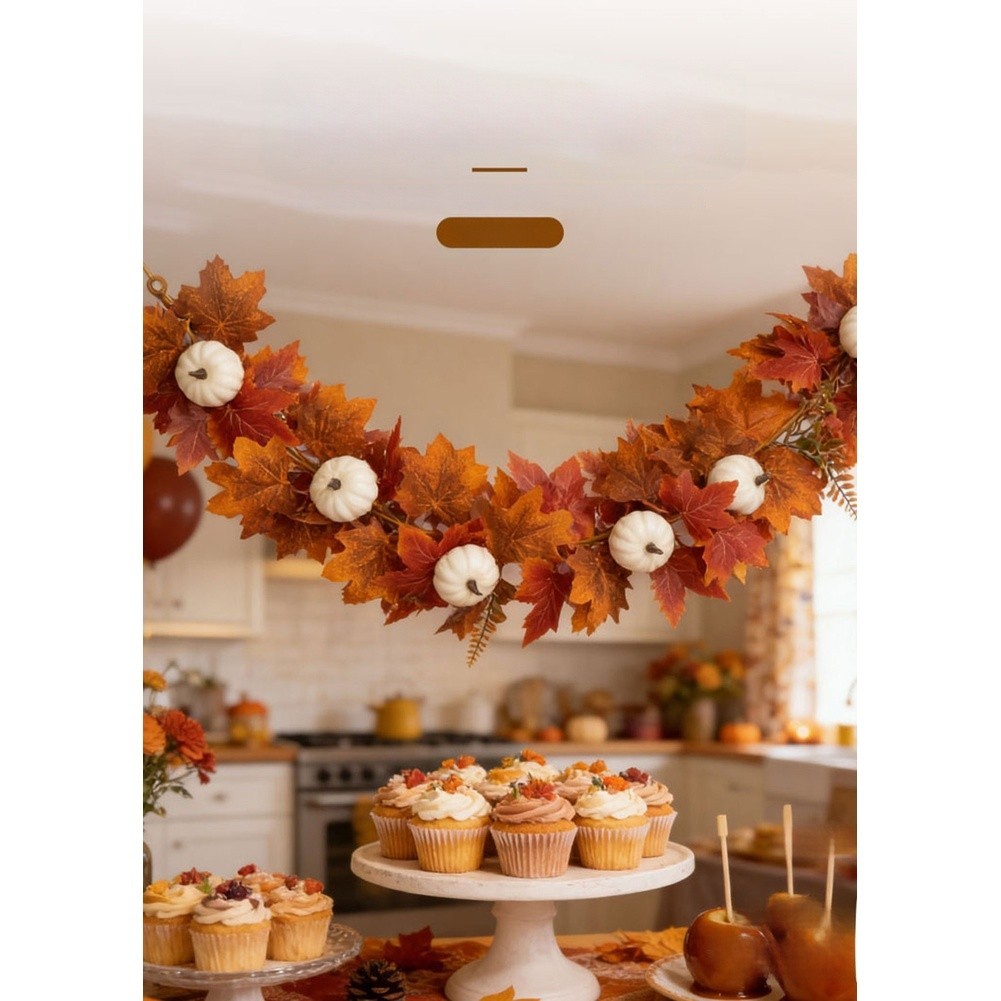 Silk Fabric Maple Leaf Vine Garland for Long-Lasting Autumn Seasonal Decor