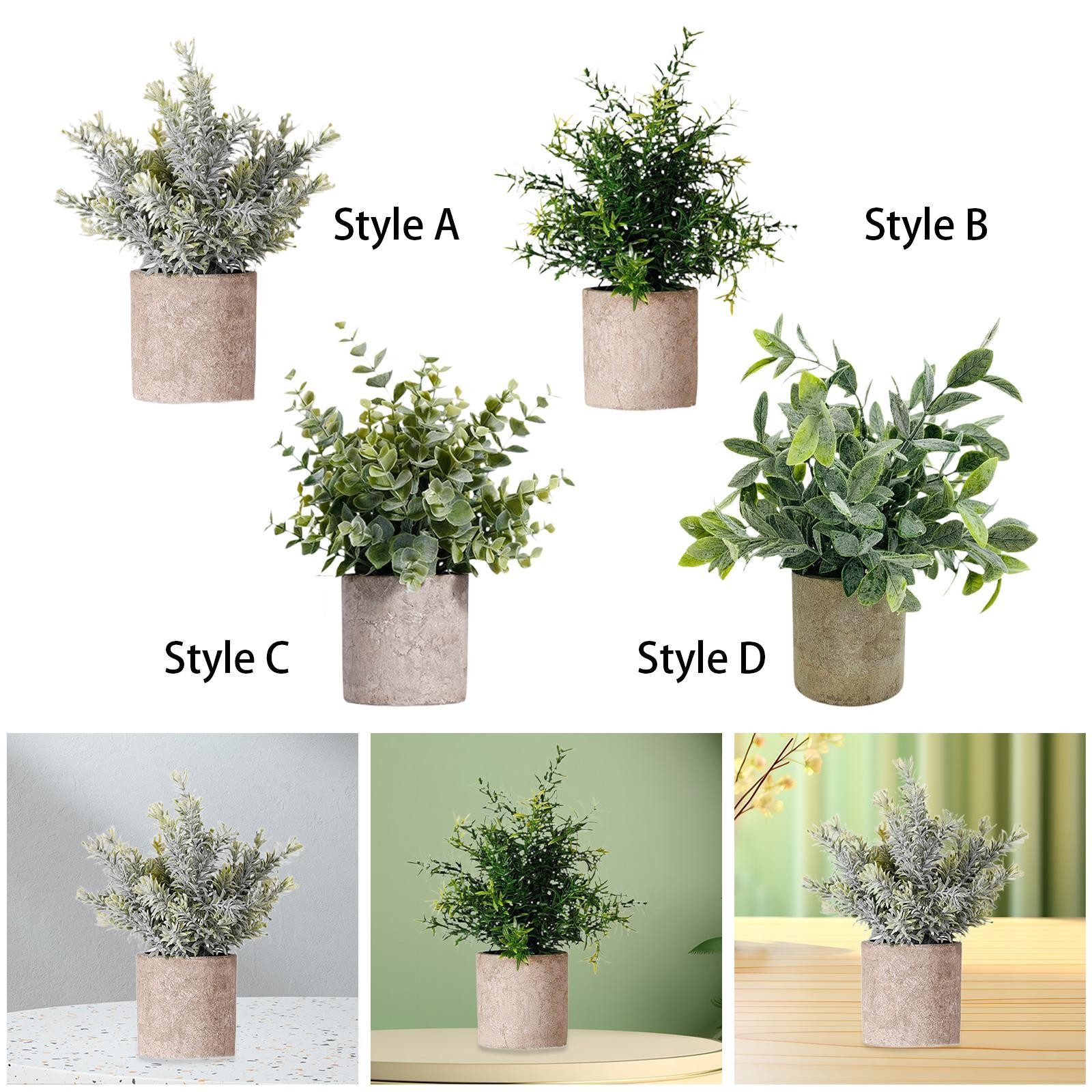 Mini Fake Potted Plant Housewarming Gift Faux Plant for Office Balcony Home