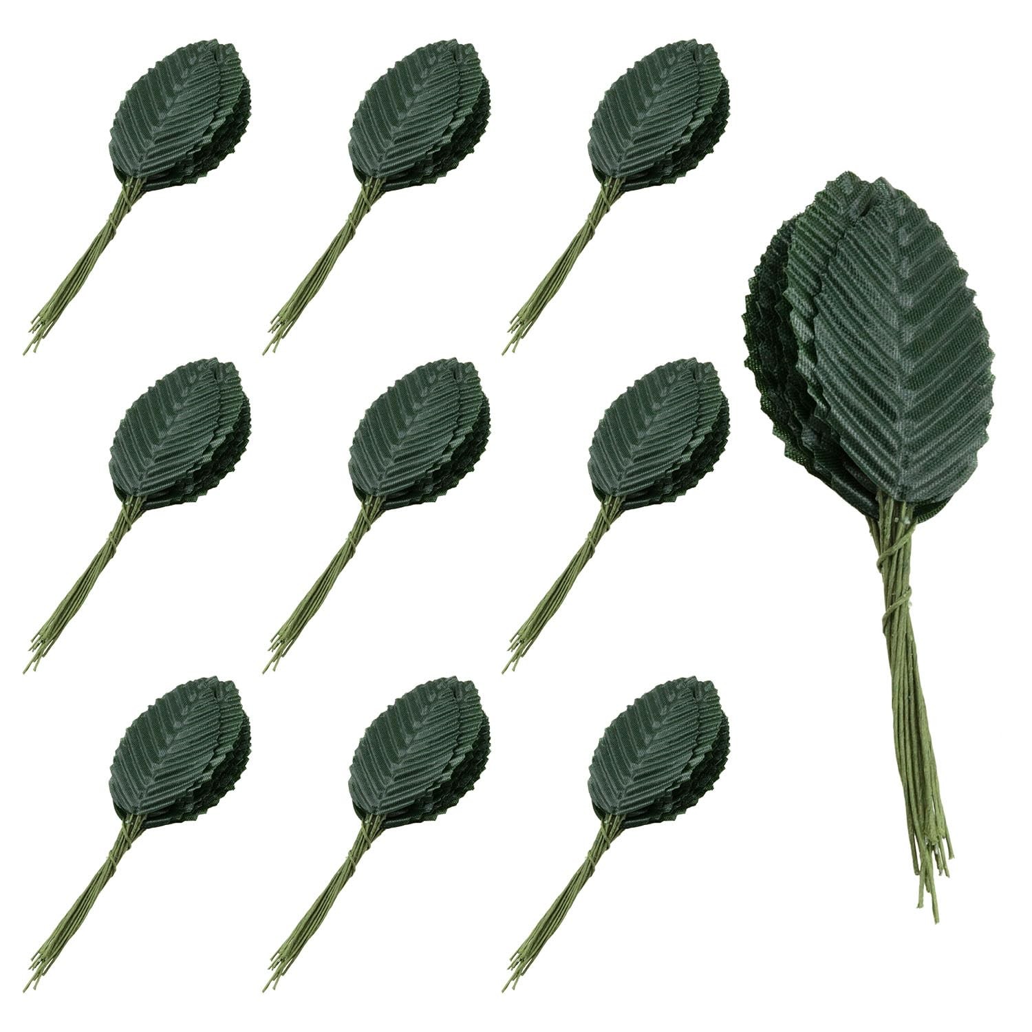 200 PCS Silk Artificial Leaves DIY Wedding Party Decorative Green Fake Foliage