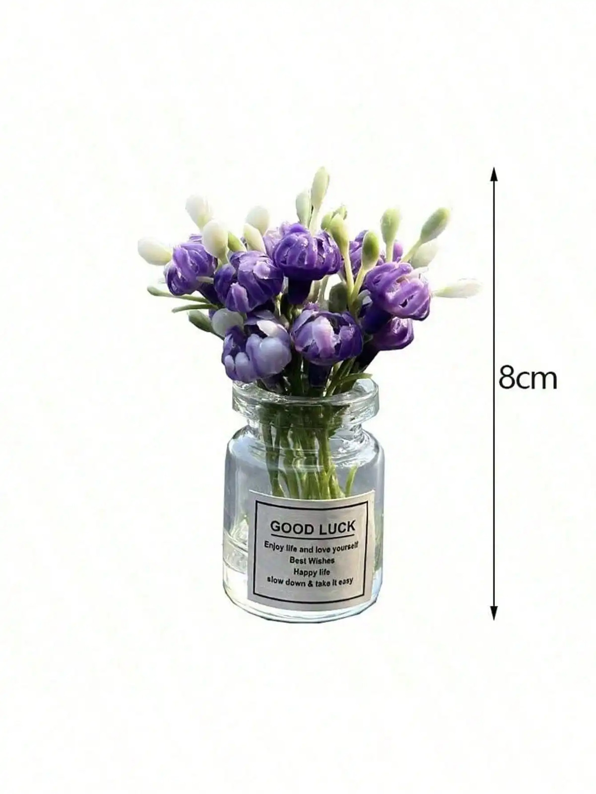 2Pcs Cute Rabbit Car Dashboard Ornament Mini Flower Vase Interior Styling Decor