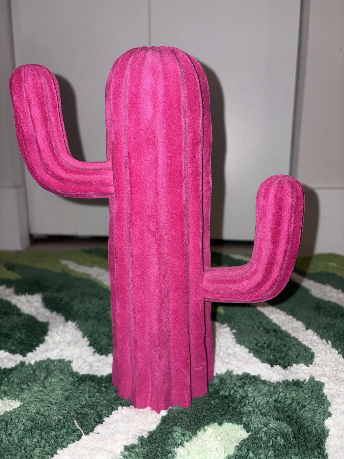 Pink Velvet Cactus Decoration Fun Colored Succulent Home Decor Artificial Plant