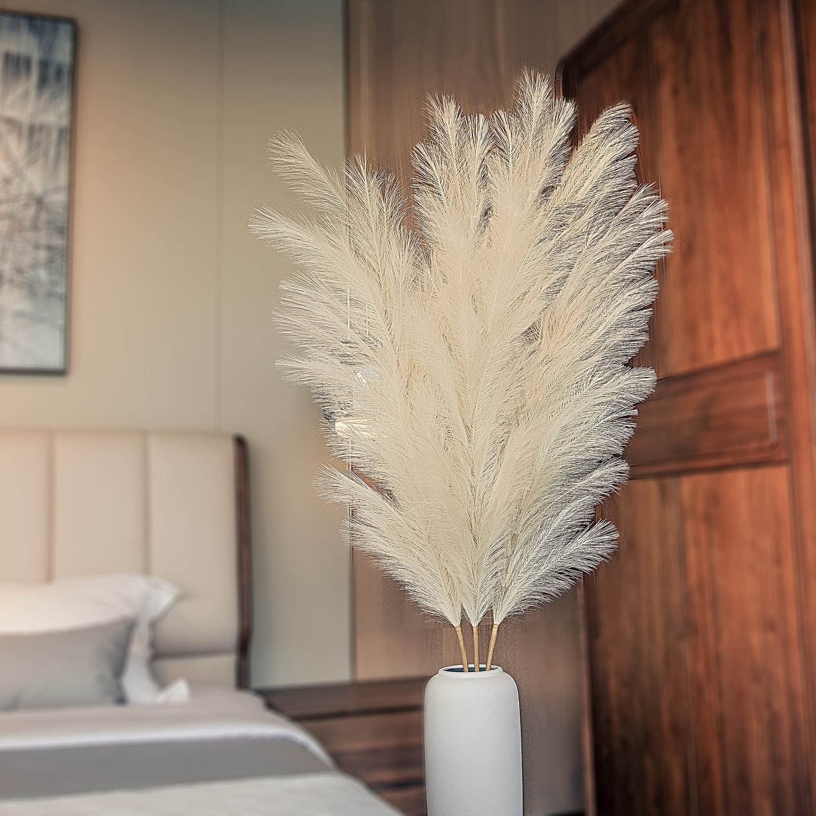 LACKINGONE 71″ Large Pampas Grass Decor Tall, Faux Pampas Grass, Pompous Gras…