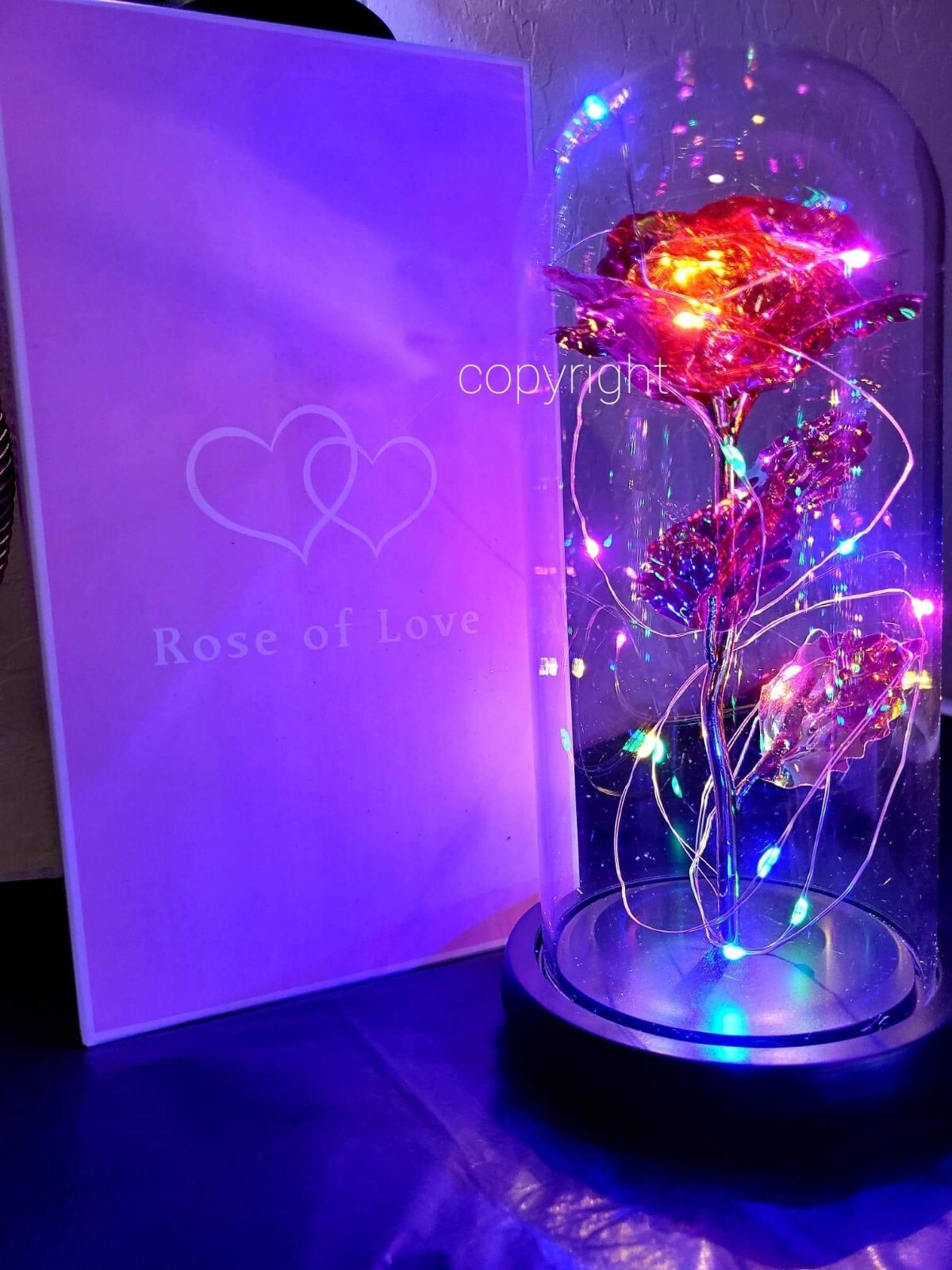 Eternal Rose Flower LED Enchanted Galaxy Rose Girlfriend Valentine’s Gift