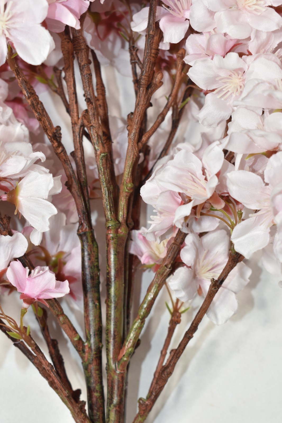 Pottery Barn Faux Pink Cherry Blossom Bundle Artificial Flowers 3 Stems 36″ NWOT