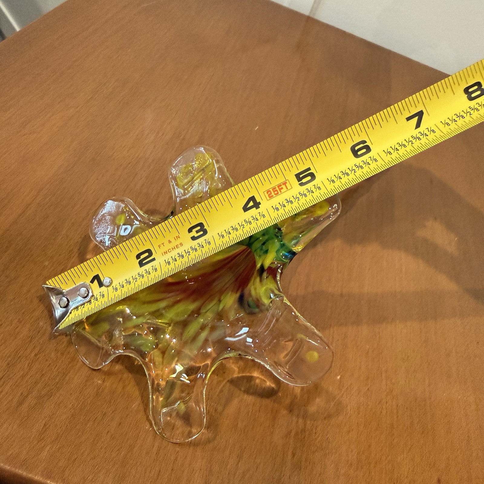 Vtg Murano Style Hand Blown Art Glass Long Stem Flower Bouquet 15-19″ Lot Of 4