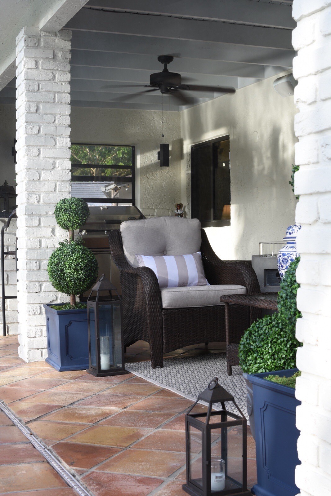 35” Boxwood Double Topiary Artificial Tree (Indoor/Outdoor). Retail $109