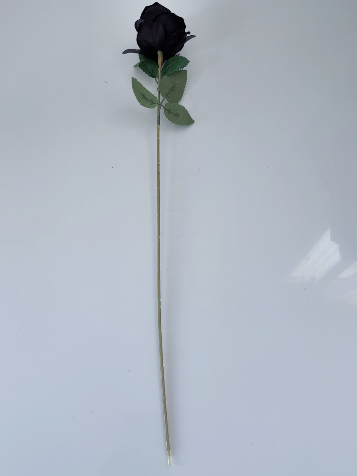 1x Artificial Black Rose Flower Halloween Gothic Accessory DIY Vase Decoration