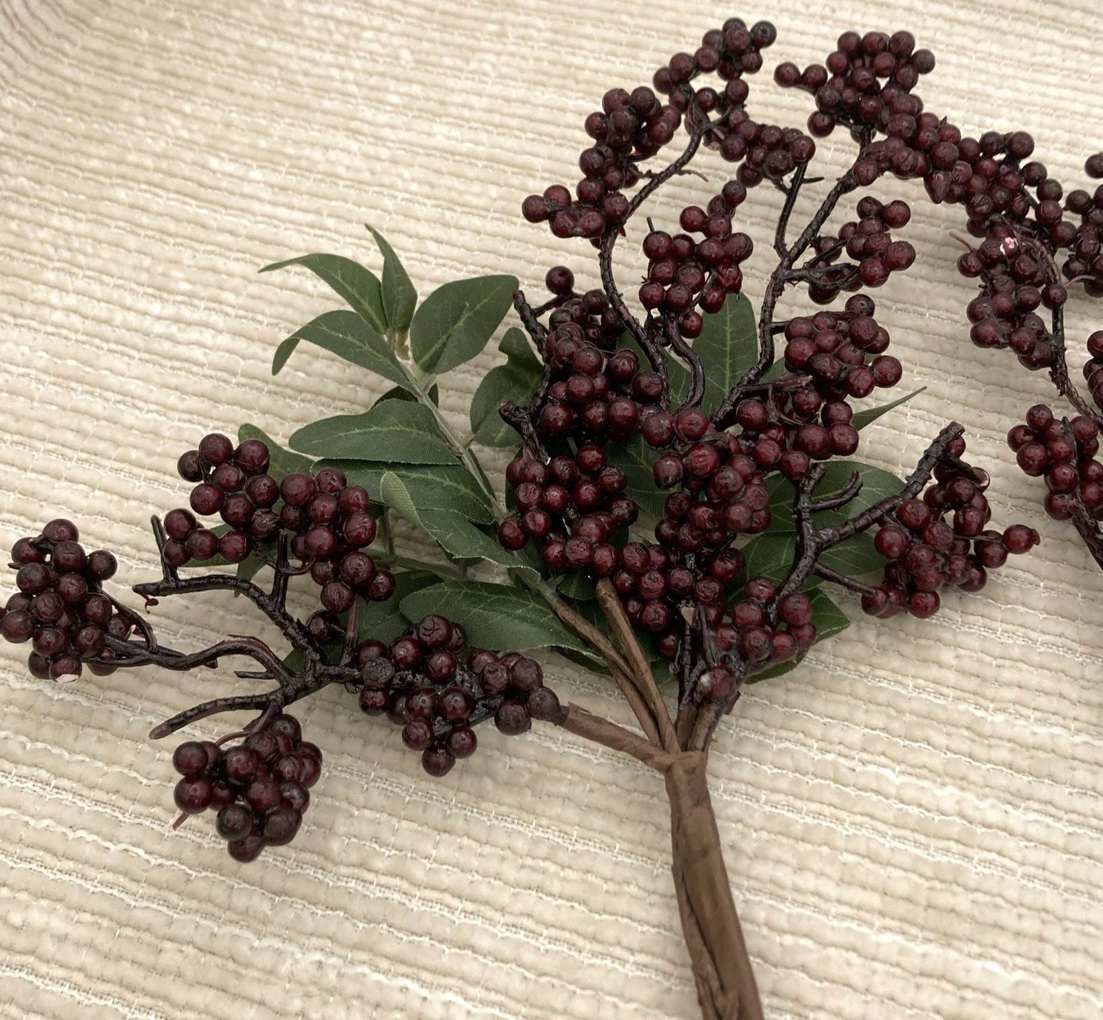 3 Artificial Faux Berries Stems For Crafts Floral Decor DIY Arrangements