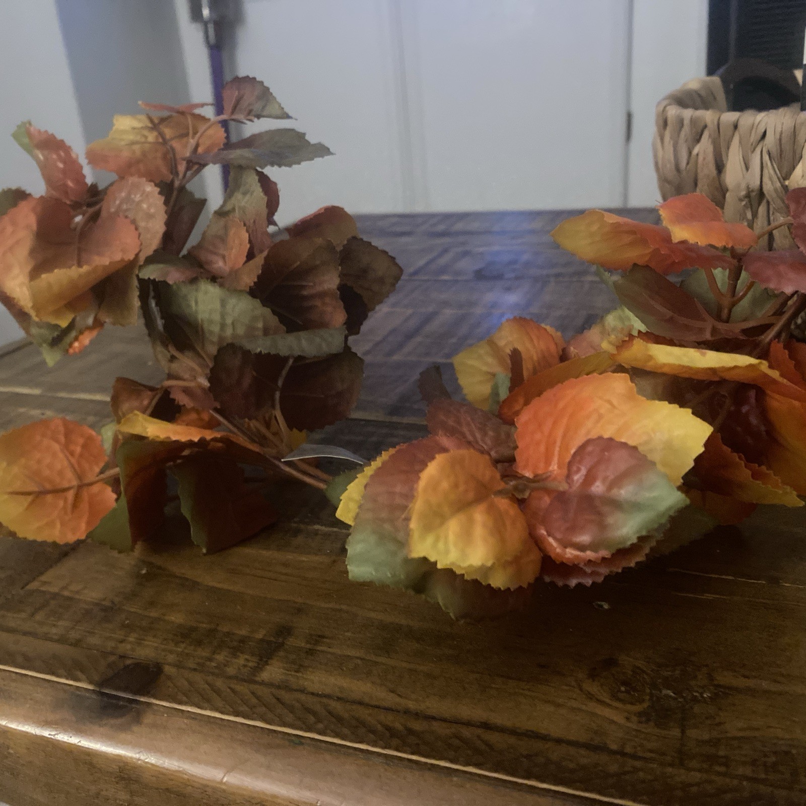 Autumn Fall Leaves Garland Artificial Maple Leaf Halloween Thanksgiving Decor