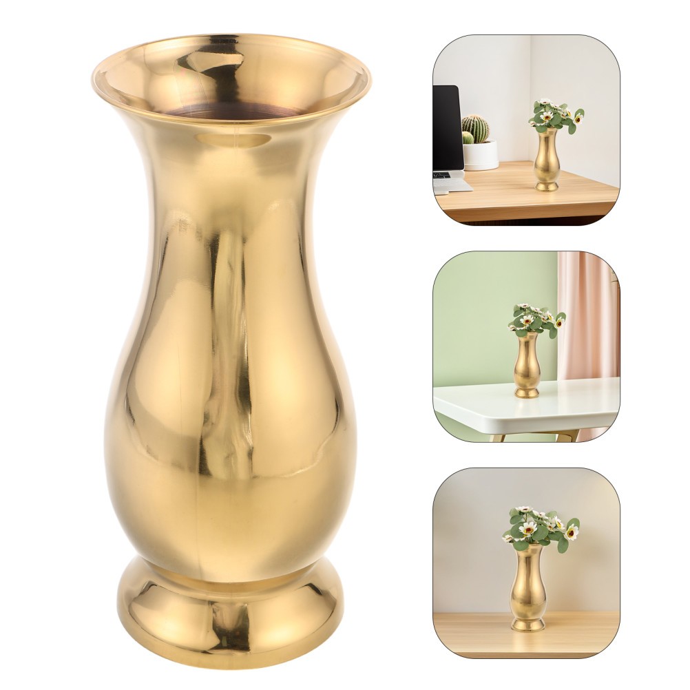 Wedding Table Centerpiece Floral Stem Tube Vase Metal Desktop Flower