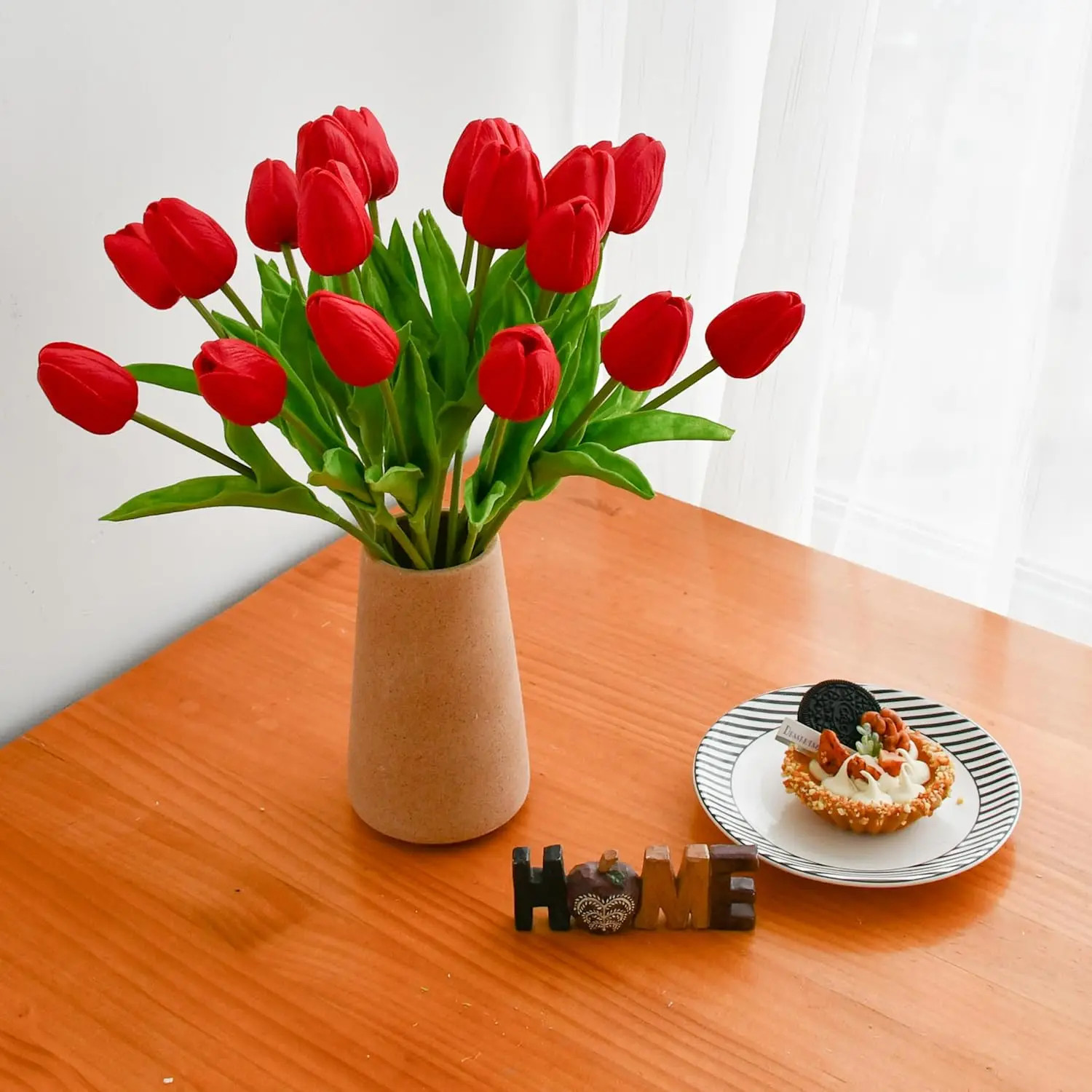 10/30PCS Artificial Flowers Real Touch Tulip Scrapbook Vase Home Decor Wedding G