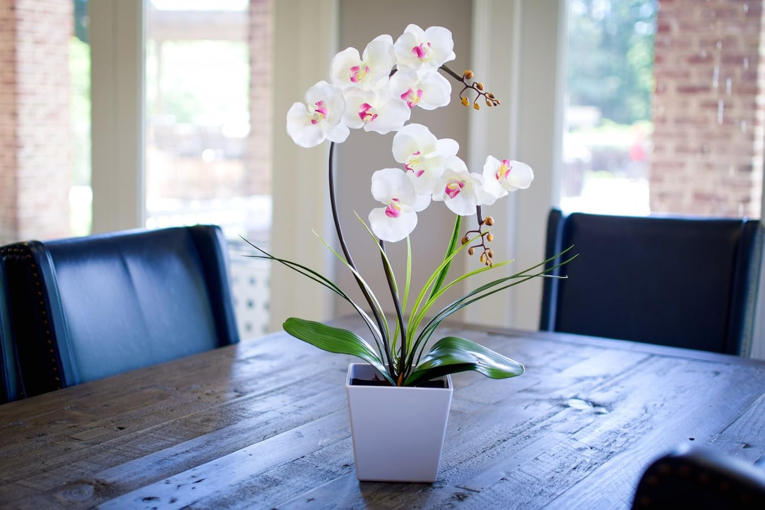 Homeseaons Orchid Lamp-Led Lighted Orchid Arrangements,Pre Lit Artificial Orchid