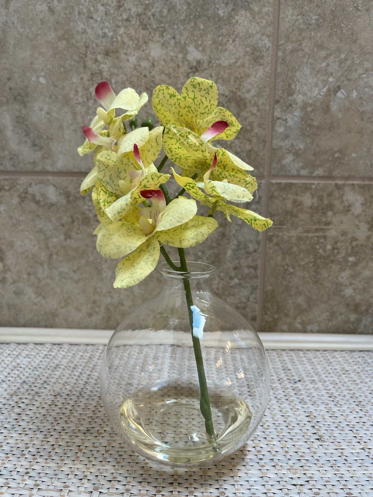Nearly Natural 9-in Phalaenopsis Artificial Orchid in Vase – Set of 3