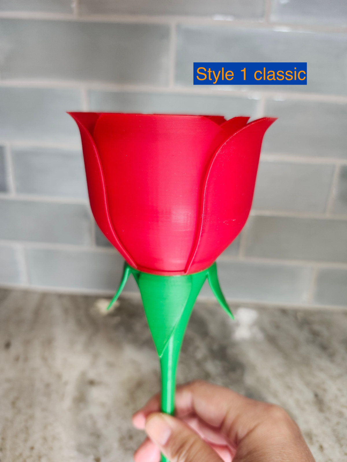 3D Printed Rose with Vase for dry flowers – A Timeless Gift