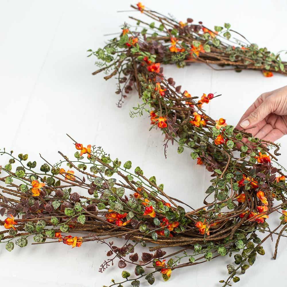 Factory Direct Craft Artificial Woodland Bittersweet and Twig Garland