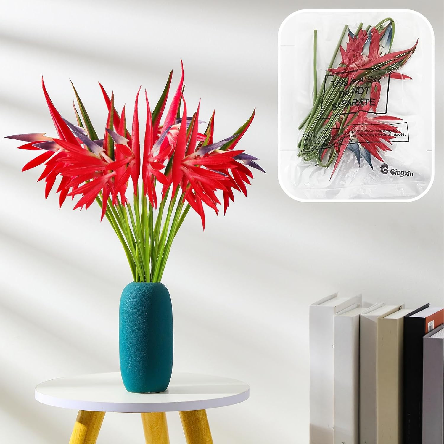 10 Pieces Bird of Paradise Artificial Plant 22 Inch Hawaiian Tropical Flowers Fa