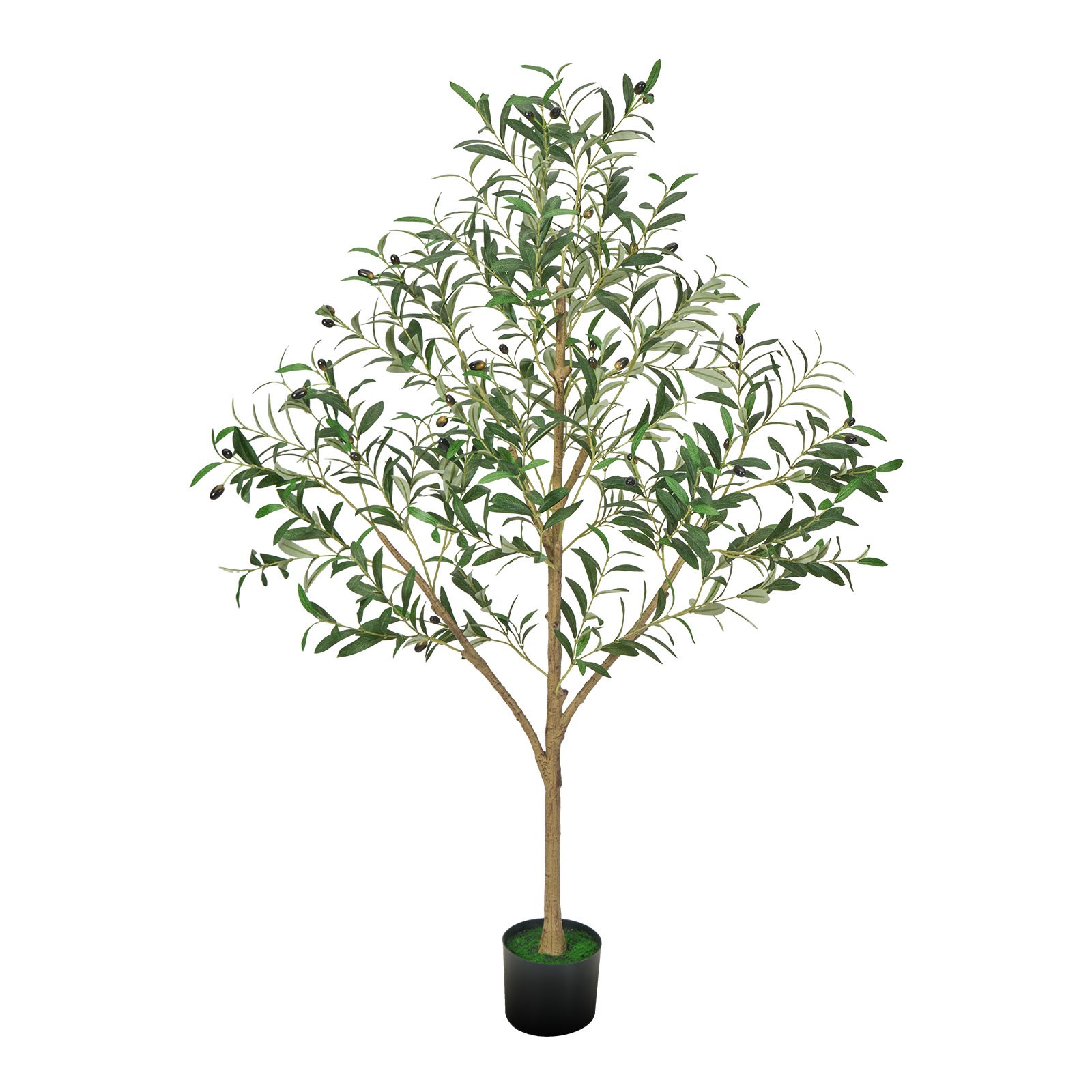 Uimoso 5FT Faux Olive Tree with Black Pot for Indoor and Office Decor