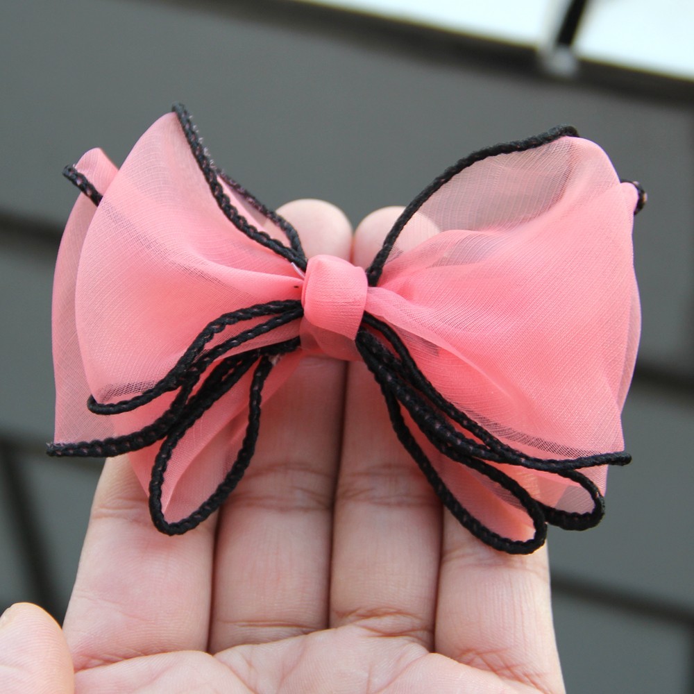8.5cm Yarn Bows Organza Ribbon Bow Flowers for Bouquet Gift Wrapping Handwork