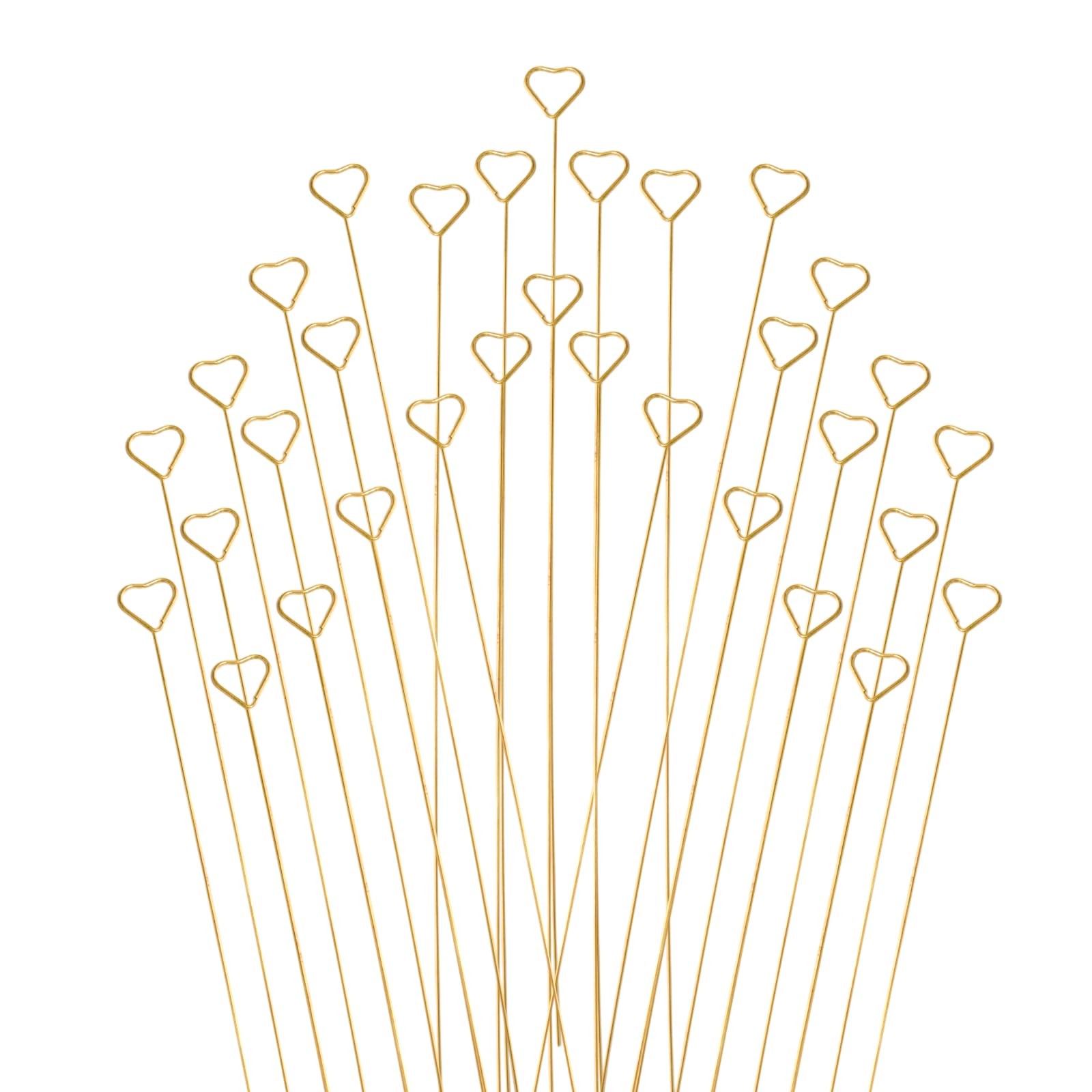 30Pcs Floral Picks, Wire Flower Place Card Stick for Centerpieces, 12 Inch Su…