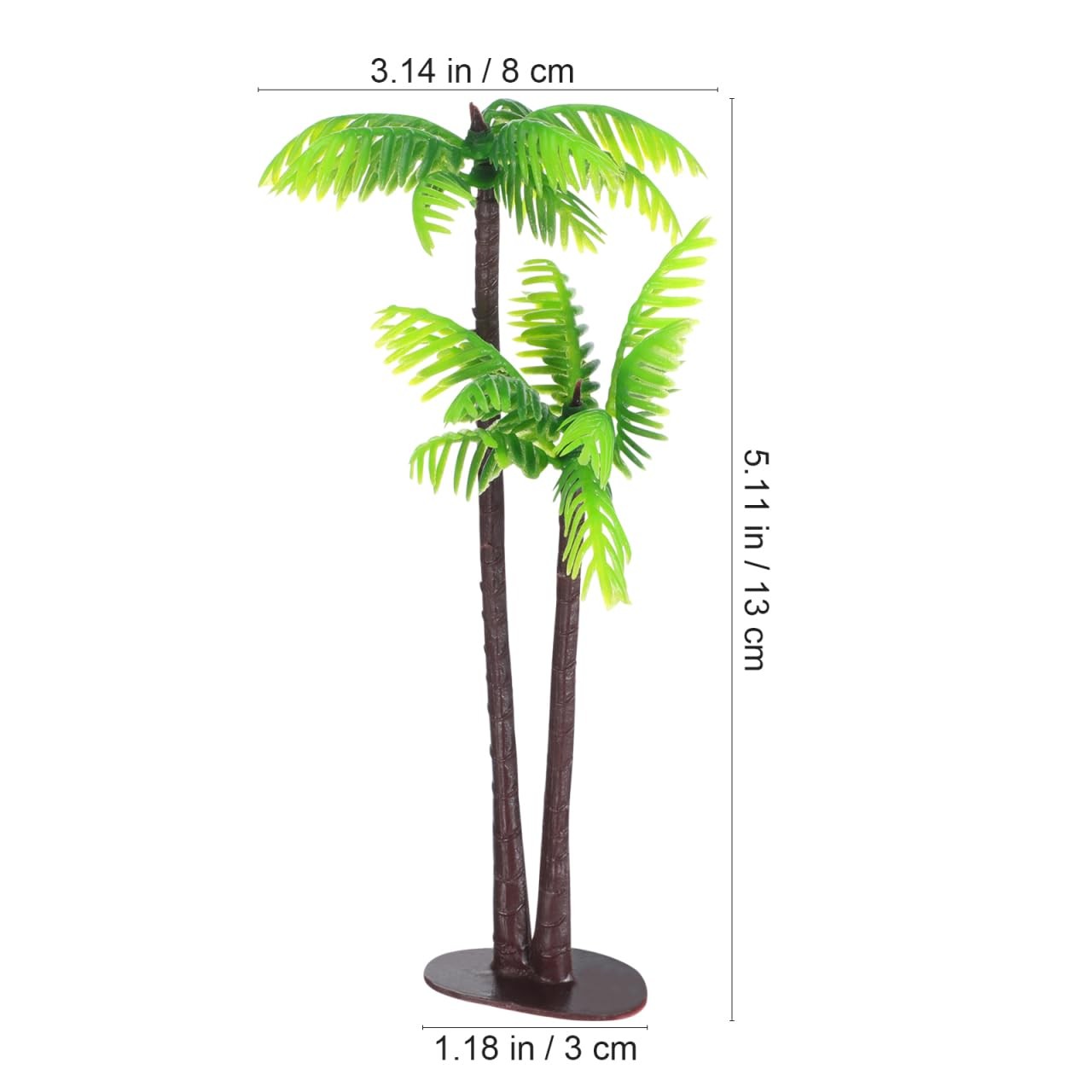 5Pcs Miniature Artificial Coconut Palm Trees for Crafts Realistic Greenery Pl…