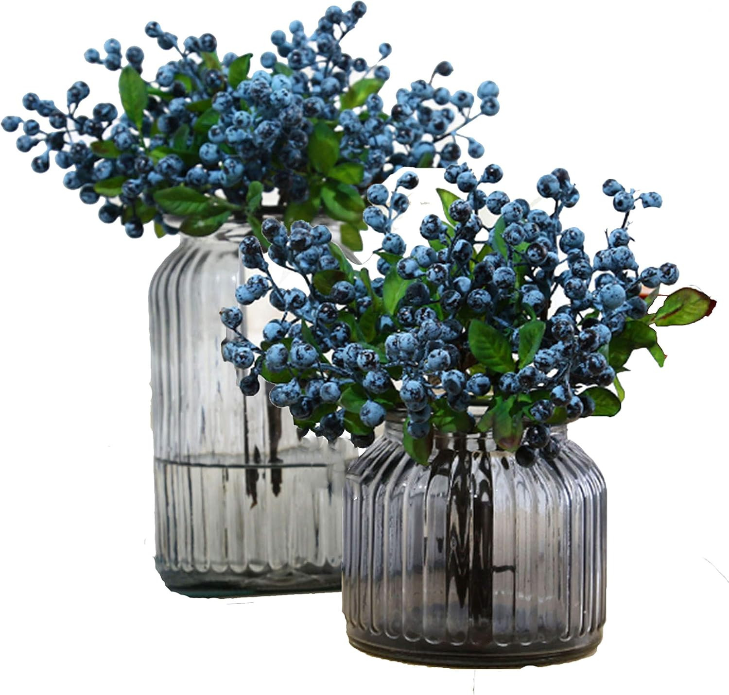 Fake Artificial Flowers California Berries Branches Picks Blueberry Fruit for Ch