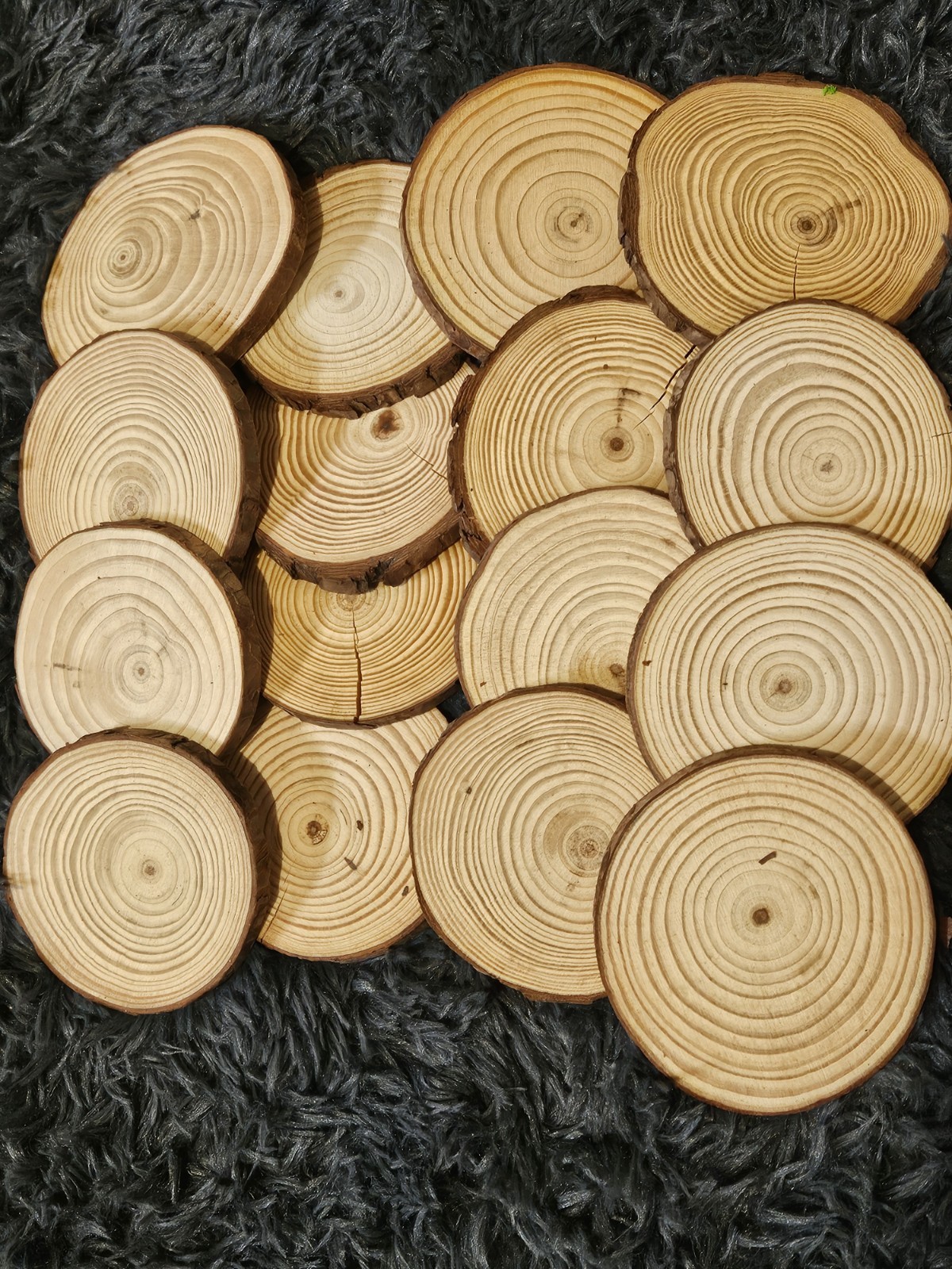 16 PCS Natural Tree Round Wood Log For Wedding Centerpiece, Arts and Crafts