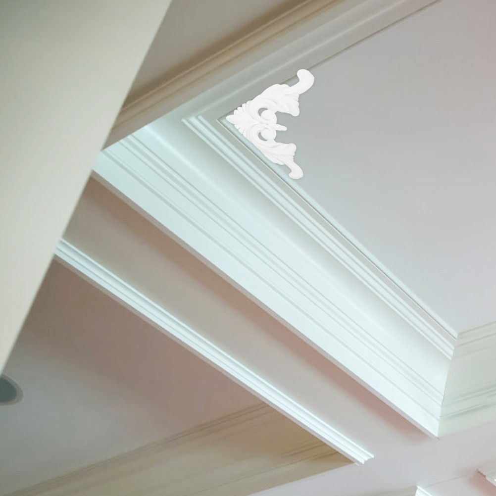 4pcs Vintage Ceiling Molding Corners, Decorative Ceiling Corners Panels for