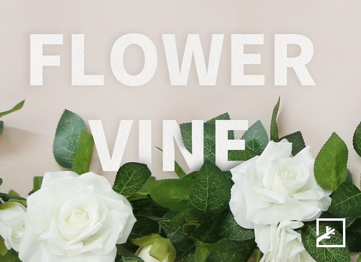 5Pcs 32.5FT Flower Garland Artificial Rose Vine White Fake Silk Floral Hanging