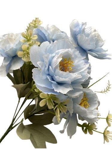 Lifelike Silk Peony Flowers for Home Decoration Vibrant Colors 35cm Height