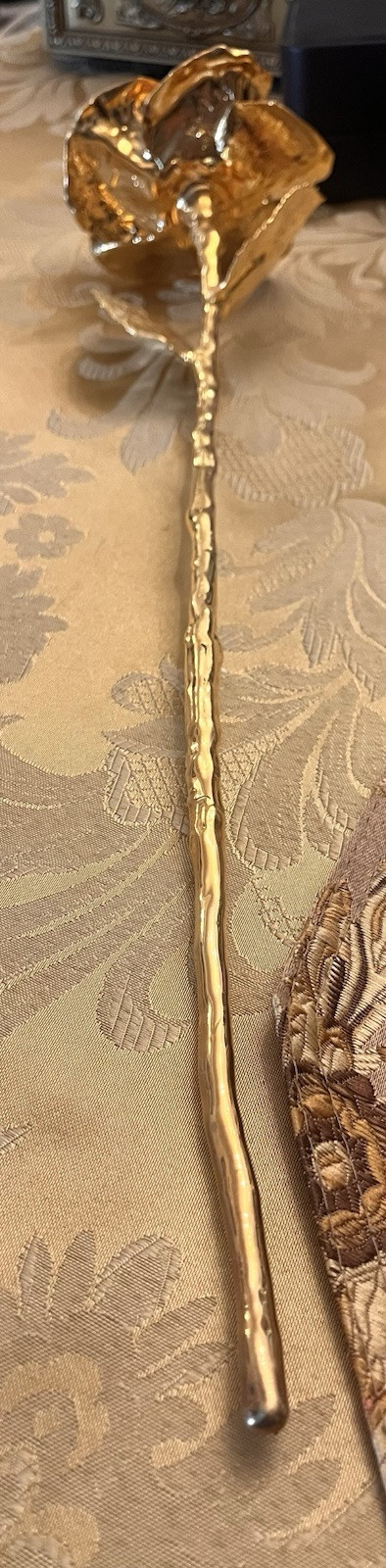 Real American Rose Dipped In 24K Yellow Gold Made In USA 12″ Lasts Forever