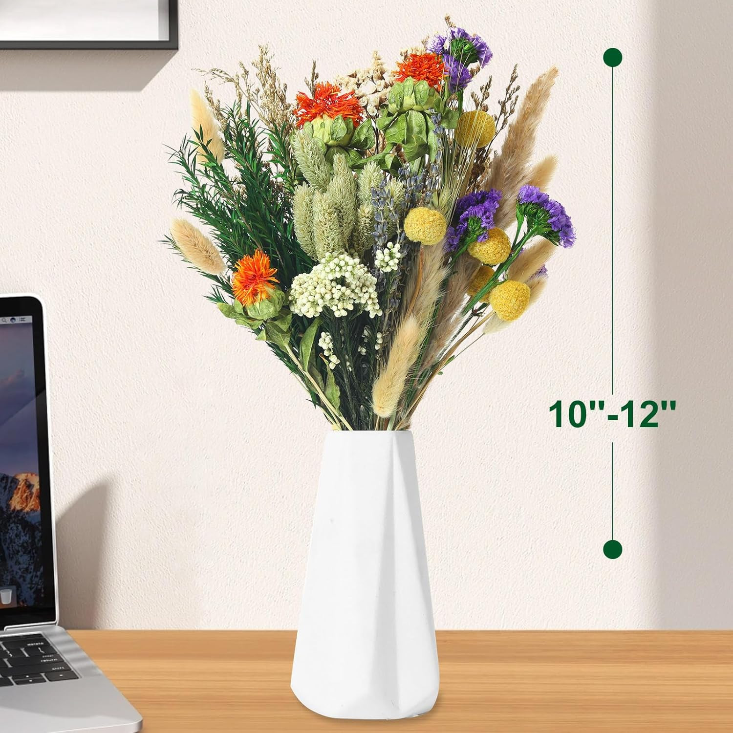 13 Kinds Mini Dried Flower Bouquet, 5-8″ Boho Brown for Crafts, Vase Filler | Na